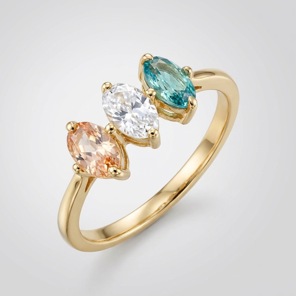 Χρυσό τριπλό δαχτυλίδι