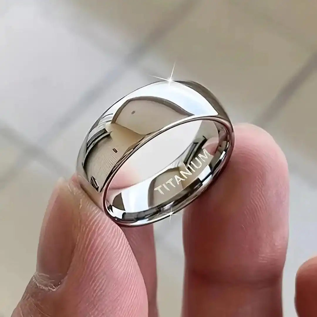 Δαχτυλίδι από Ατσάλι Τιτανίου 6mm