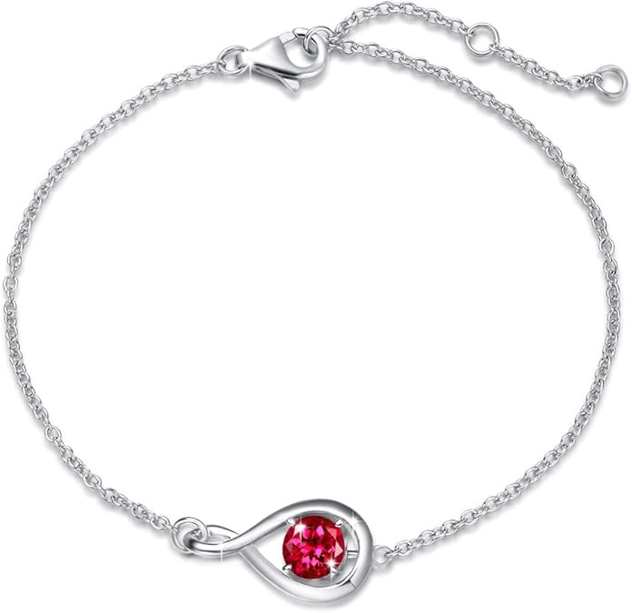 Βραχιόλι Ruby Infinity | Λευκό Χρυσό