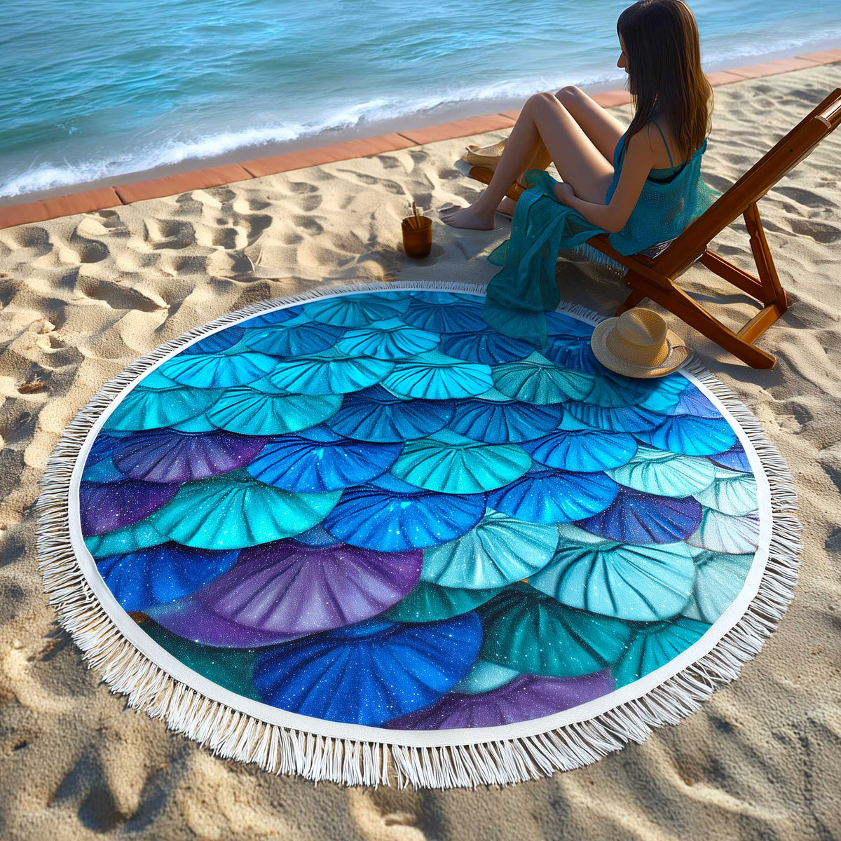 Στρογγυλή Πετσέτα Θαλάσσης Ocean Breeze