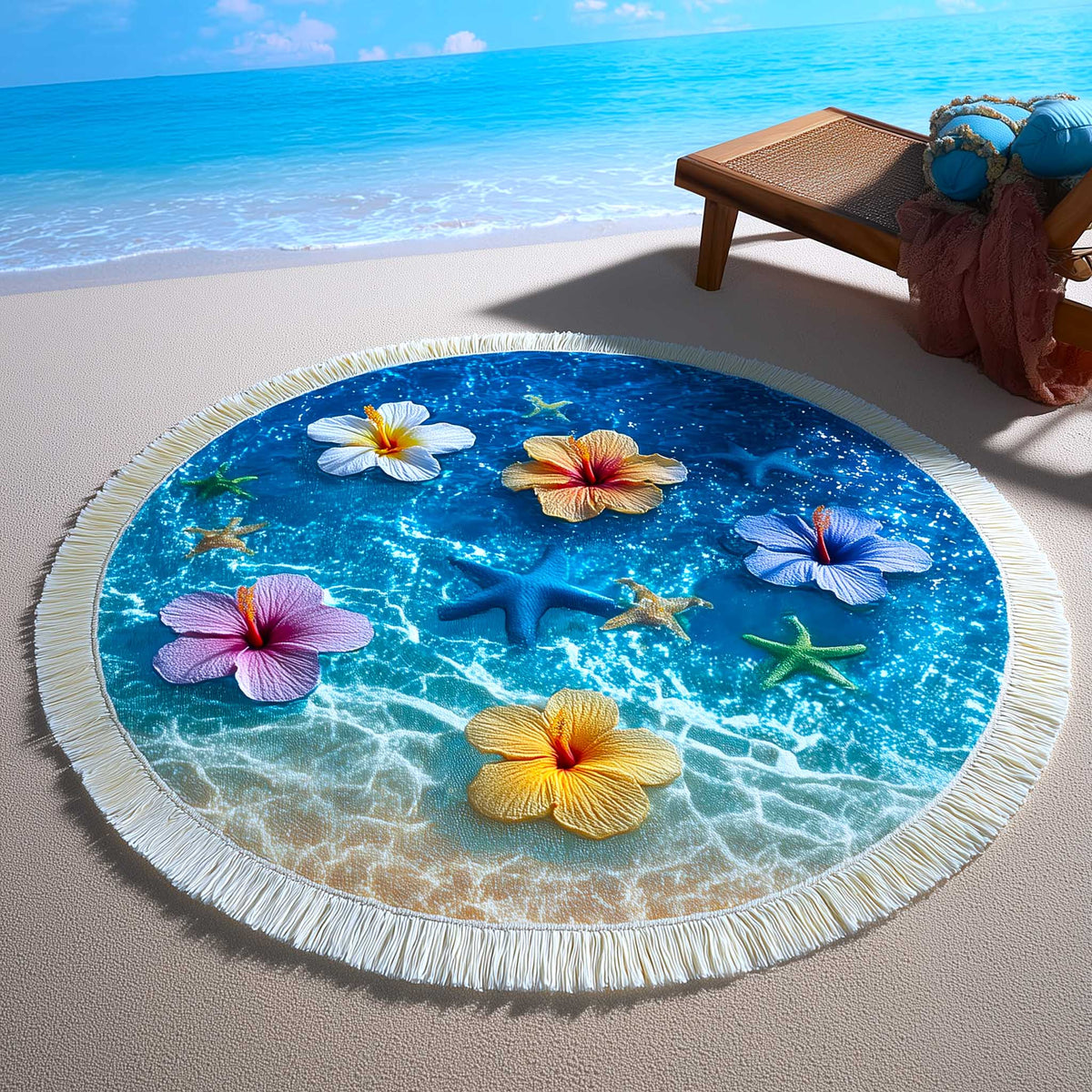 Στρογγυλή Πετσέτα Θαλάσσης Ocean Breeze