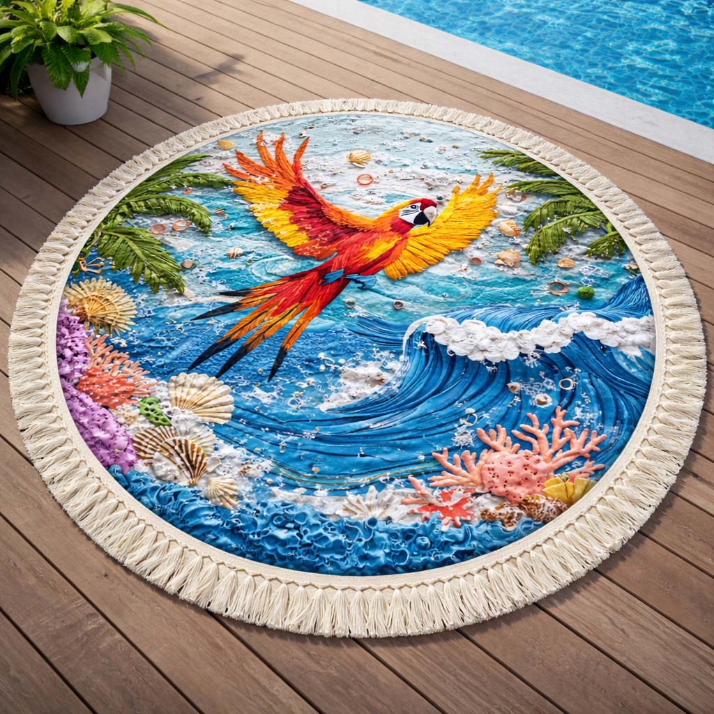 Στρογγυλή Πετσέτα Θαλάσσης Ωκεανός