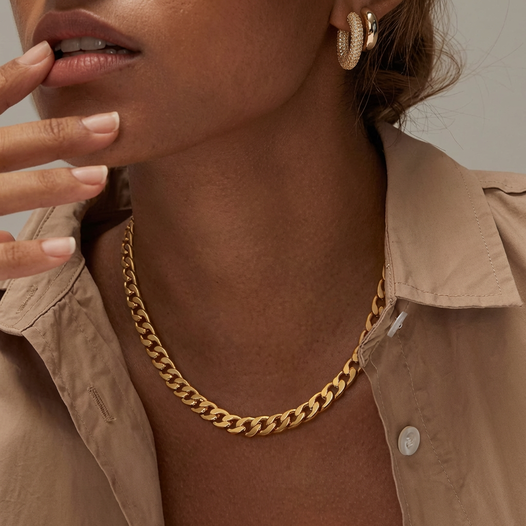 Κολιέ Cuban Link με χοντρούς κρίκους