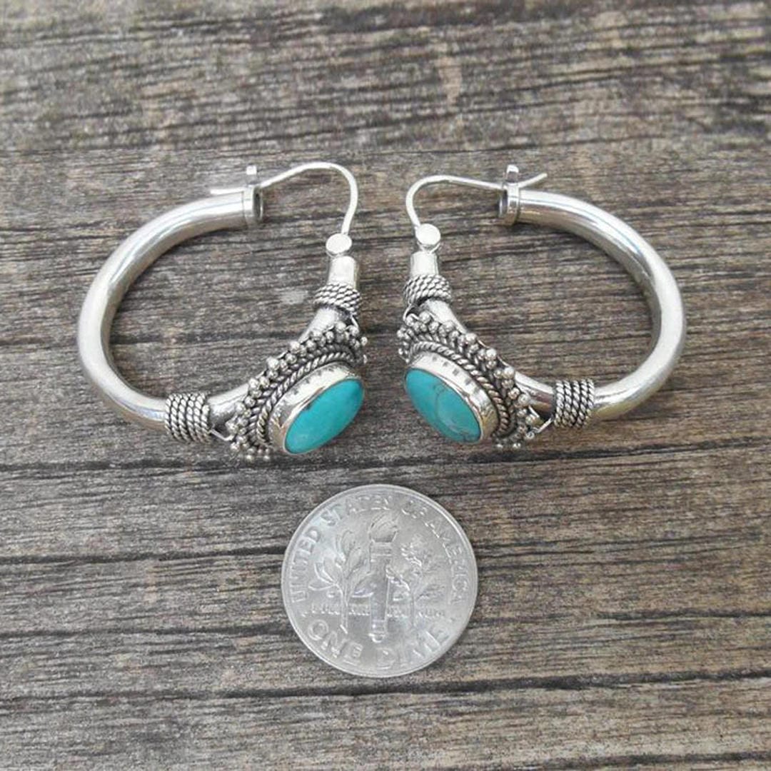 Vintage σκουλαρίκια με τιρκουάζ
