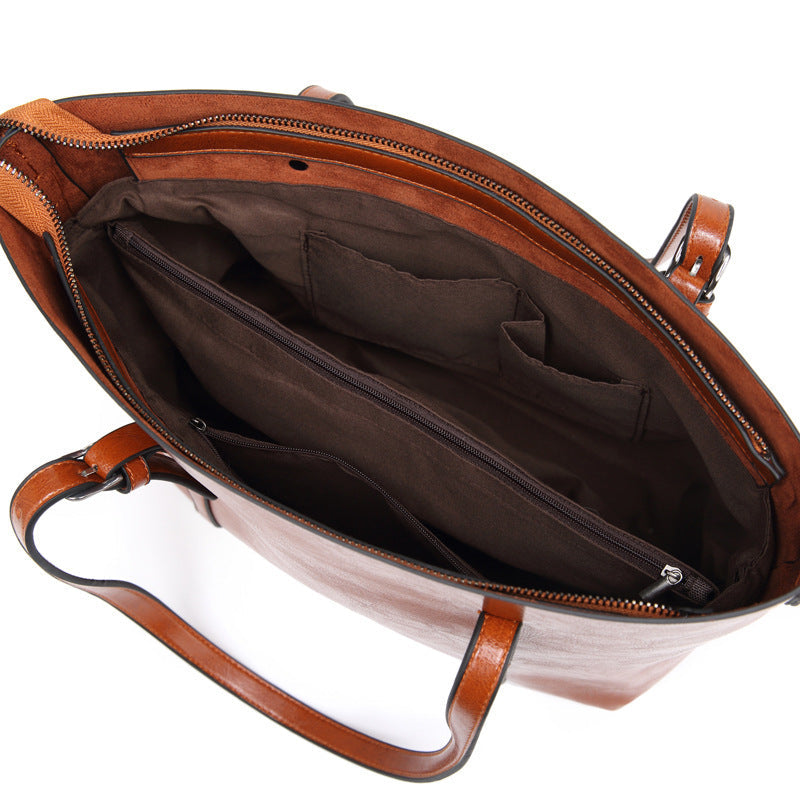 Sophia - Κομψή Δερμάτινη Τσάντα Tote Refined Elegance