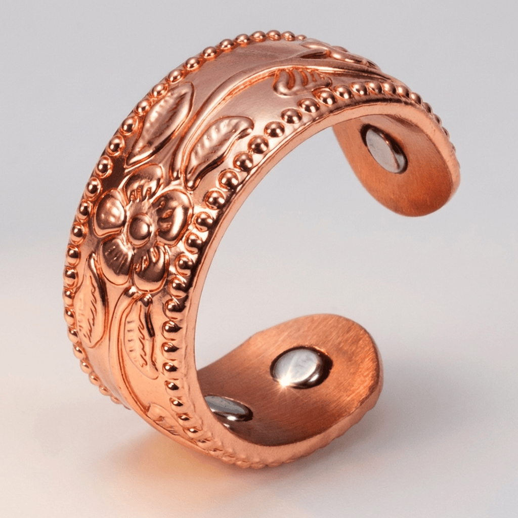 ΑΝΟΙΧΤΟ ΔΑΧΤΥΛΙΔΙ ROSE GOLD ΜΕ ΠΕΡΙΤΕΧΝΟ ΣΚΑΛΙΣΤΟ ΣΧΕΔΙΟ - (ΡΥΘΜΙΖΟΜΕΝΟ)