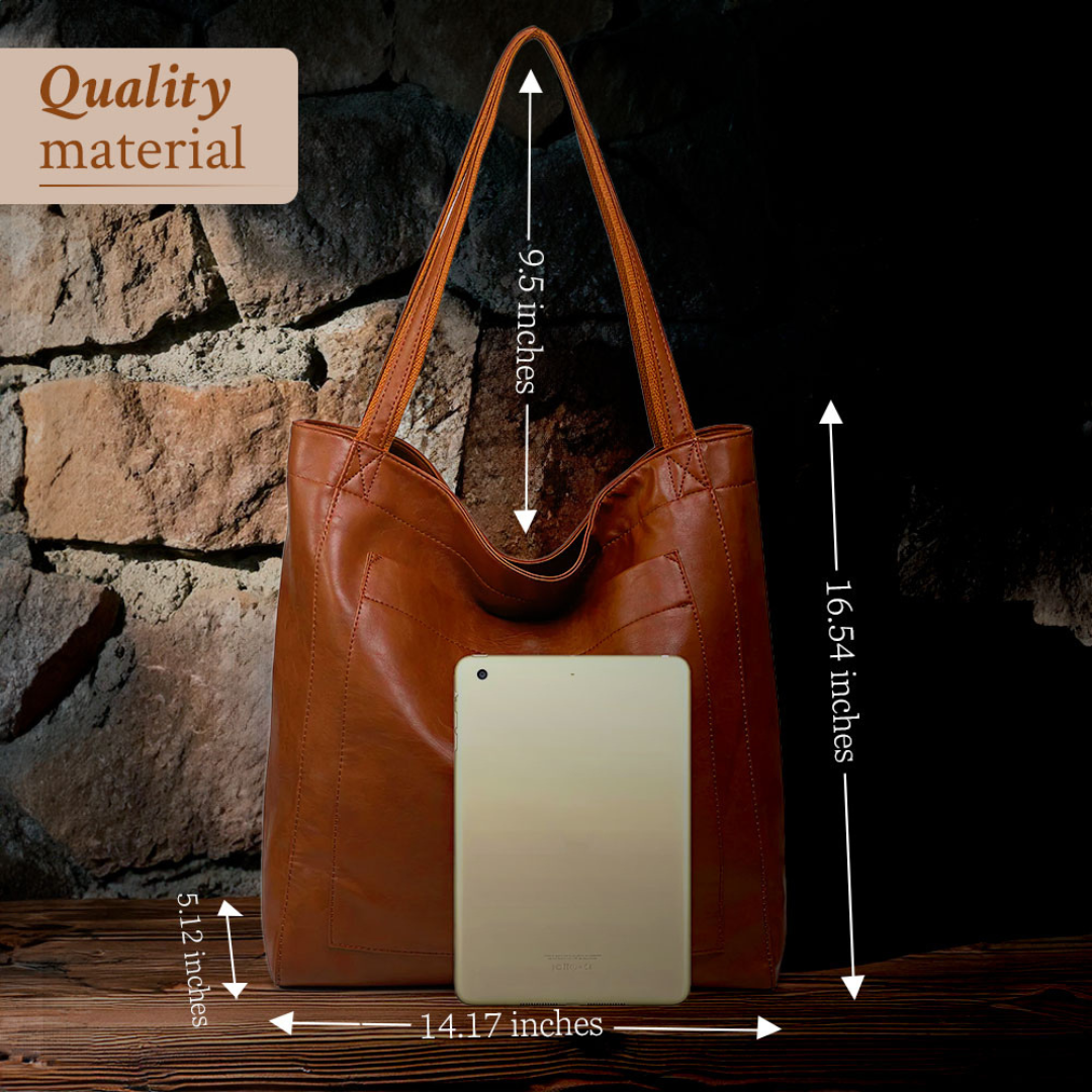 Carol - Modern Chic Δερμάτινη Τσάντα Tote
