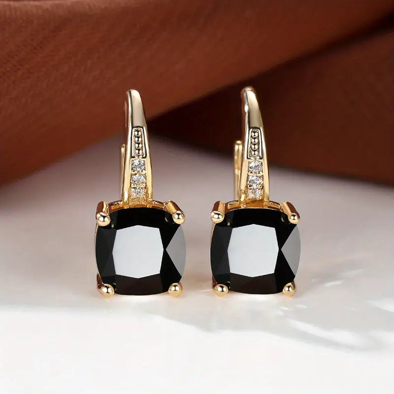 Σκουλαρίκια Κρίκοι Mystic Sapphire με Πέτρες σε Χρυσό