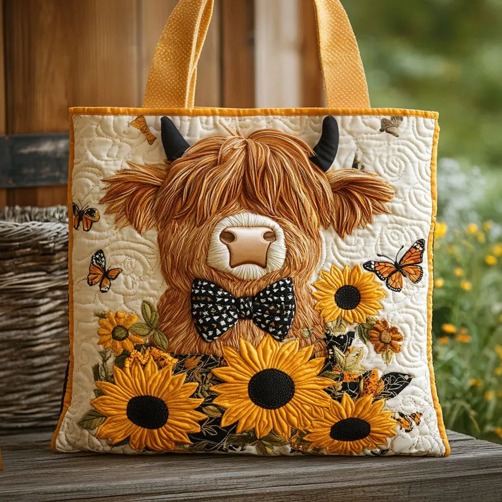 Quilted Butterfly and Bow Tote