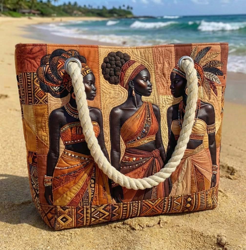 Καπιτονέ τσάντα παραλίας Melanin Queens