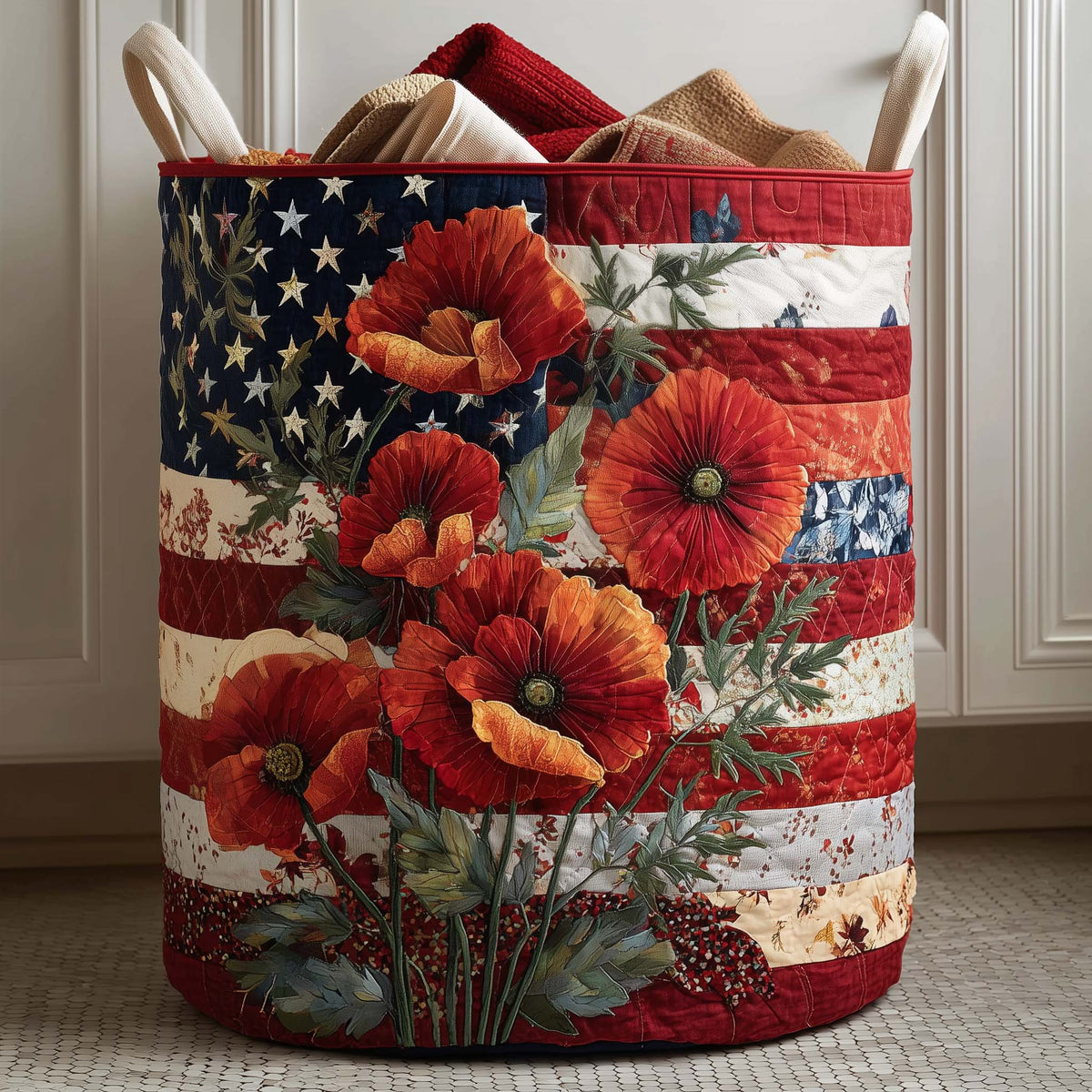 Καπιτονέ Καλάθι Απλύτων Liberty Poppy