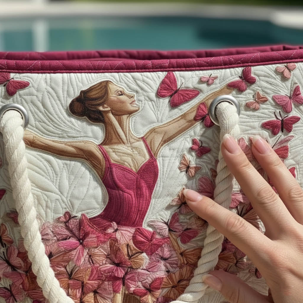 Κομψή καπιτονέ τσάντα παραλίας Ballerina