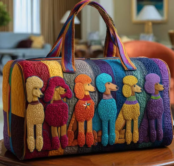 Elegant Poodle Patchwork Bag