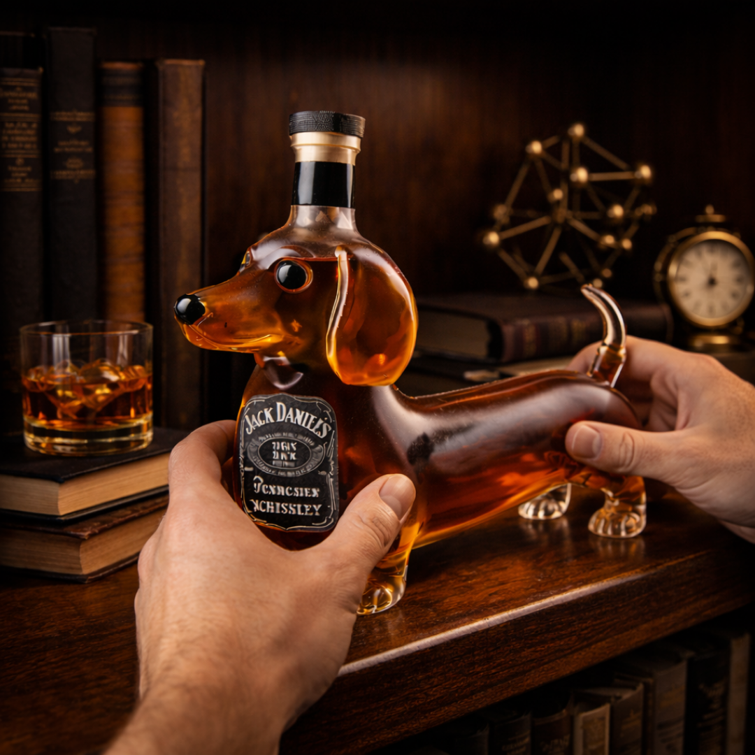 Jack Daniel's Whisky Bottle - Dachshund Edition