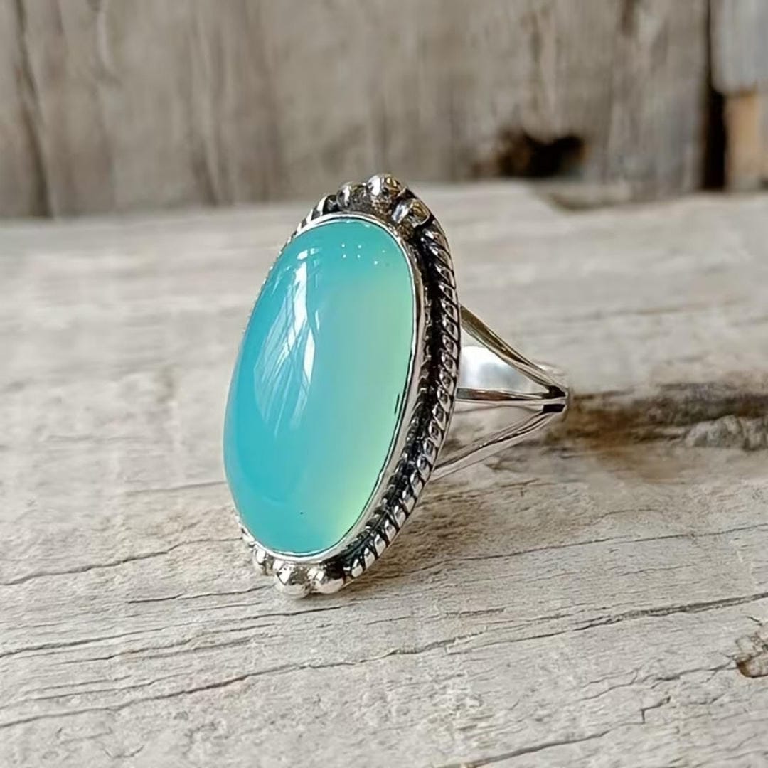 Vintage Statement Δαχτυλίδι από Ασήμι Sterling με Τιρκουάζ