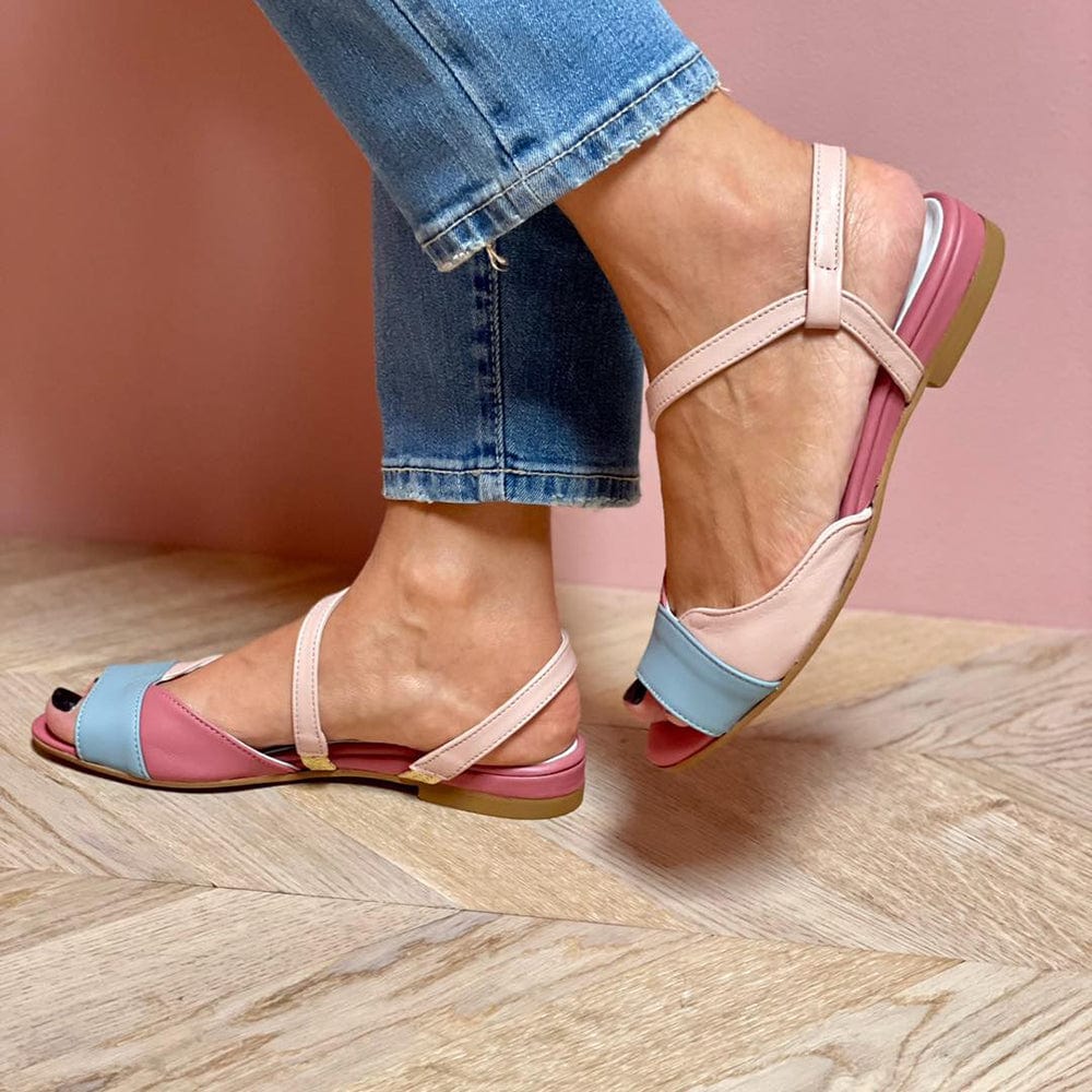 Φλατ Παπούτσια Color Block Ellela
