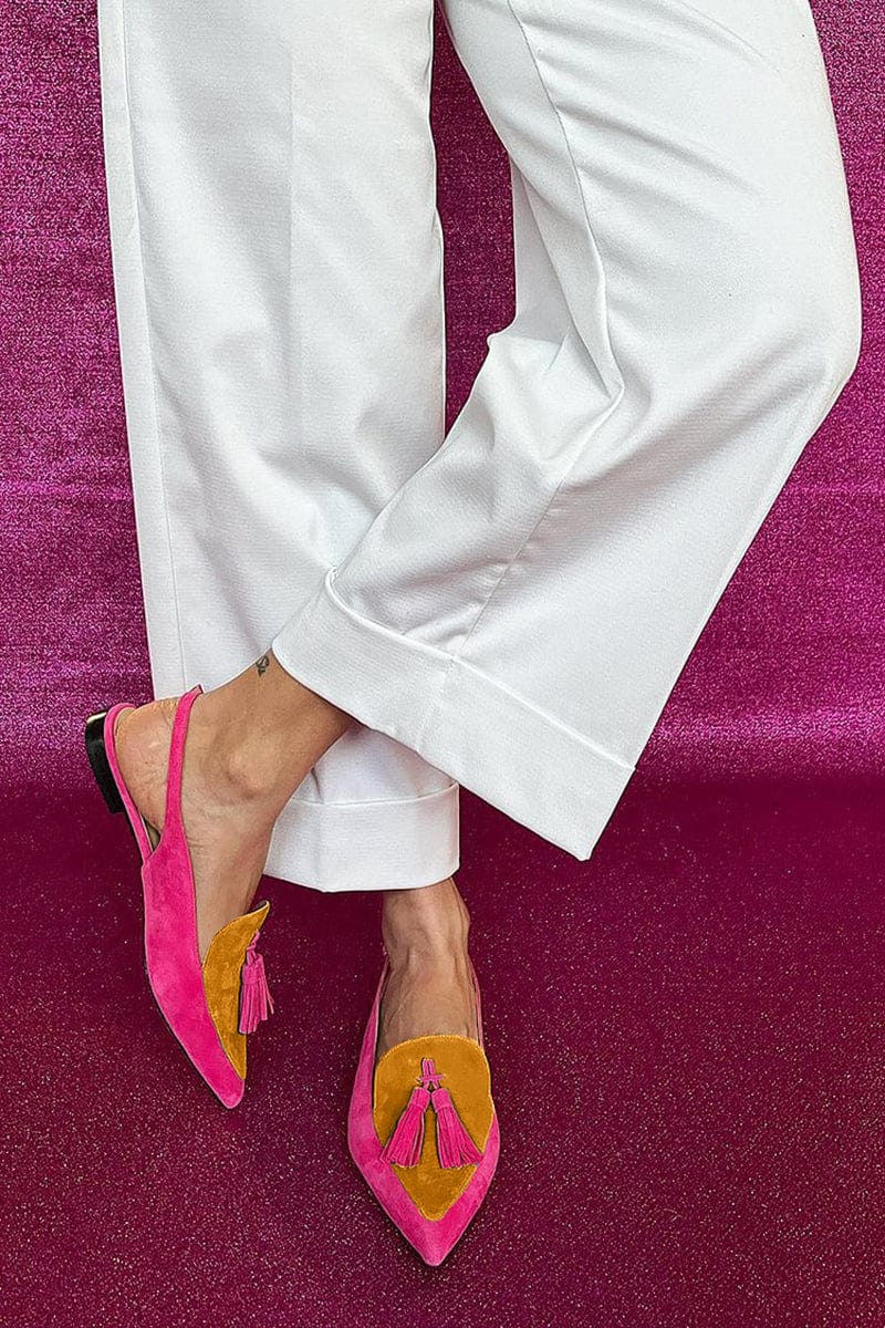 Φλατ Slingback Tessa με Φουντίτσες