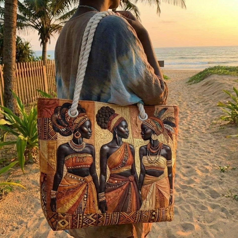 Καπιτονέ τσάντα παραλίας Melanin Queens