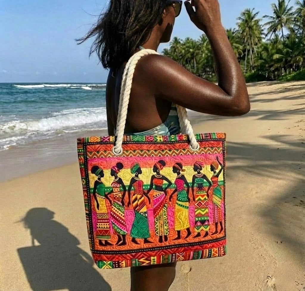 Καπιτονέ τσάντα θαλάσσης Melanin Queens